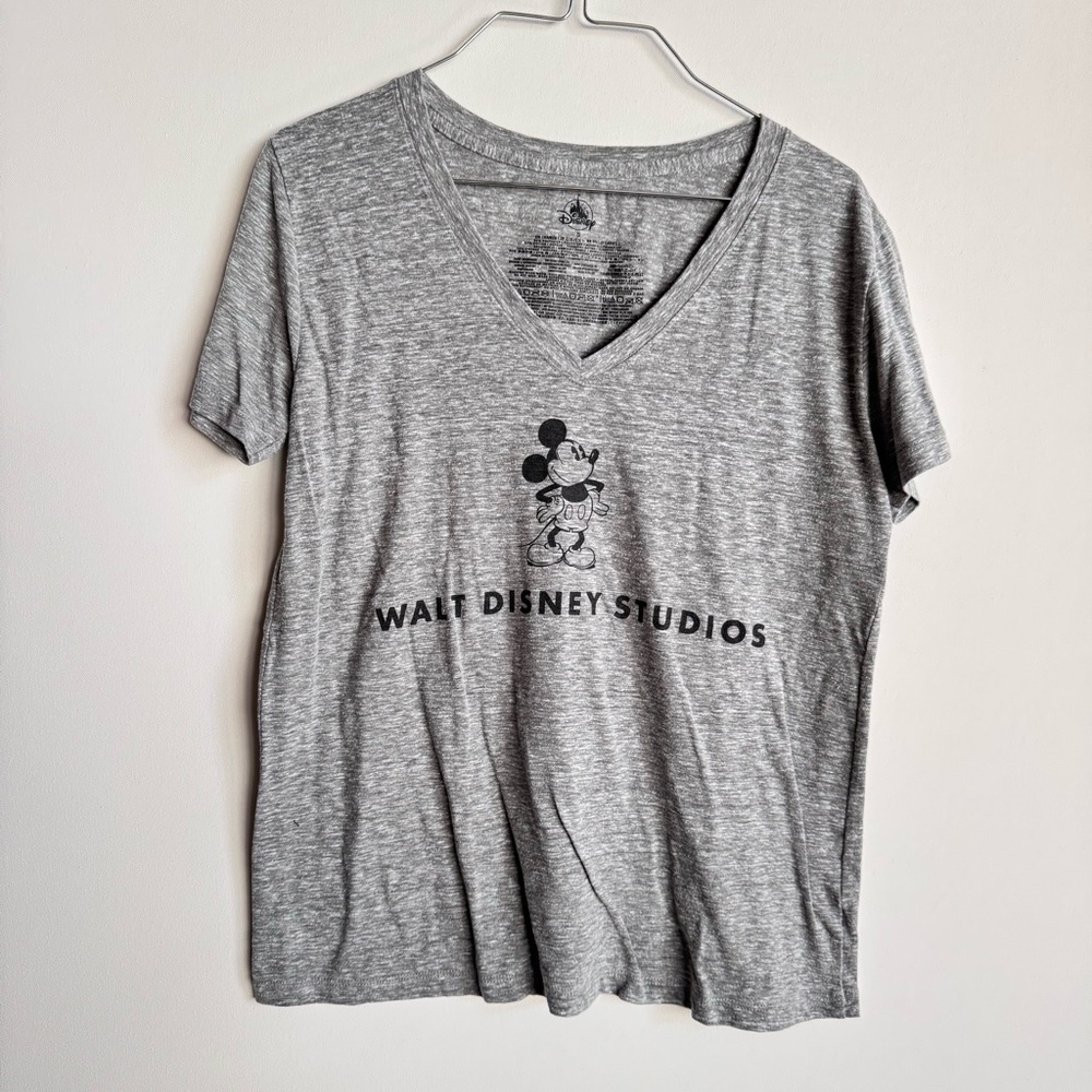 Disney Gray Short Sleeve Tee with Mickey Mouse